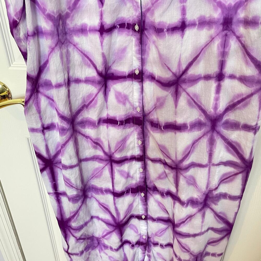 handmade tie dyed maxidress shibori swim cover XXL purple - Picture 4 of 9